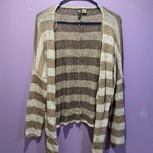 Distressed Tan/White Cardigan - Full Tilt